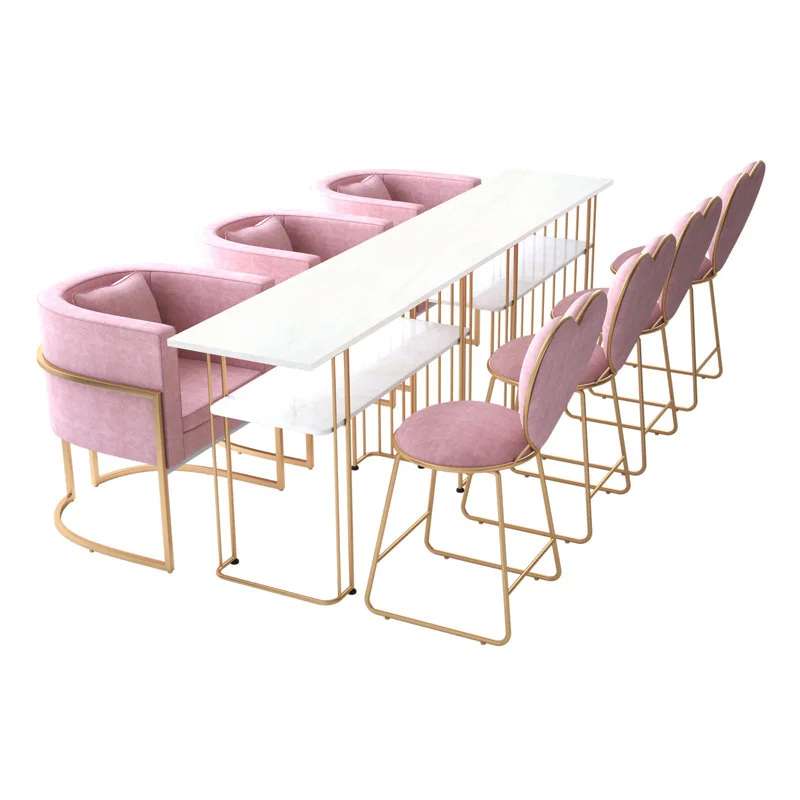 Single double seats nails salon manicure table