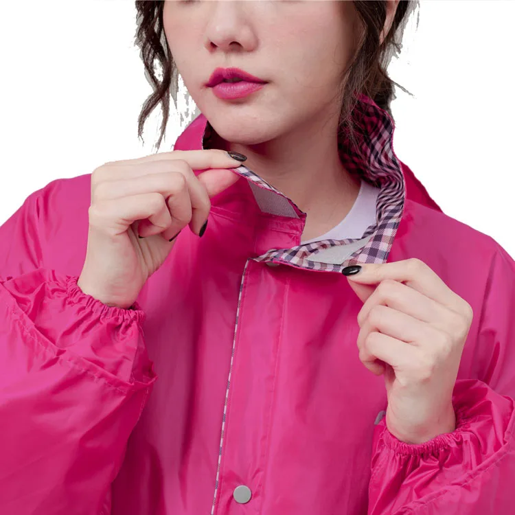 Long fashionable rubber raincoats for women