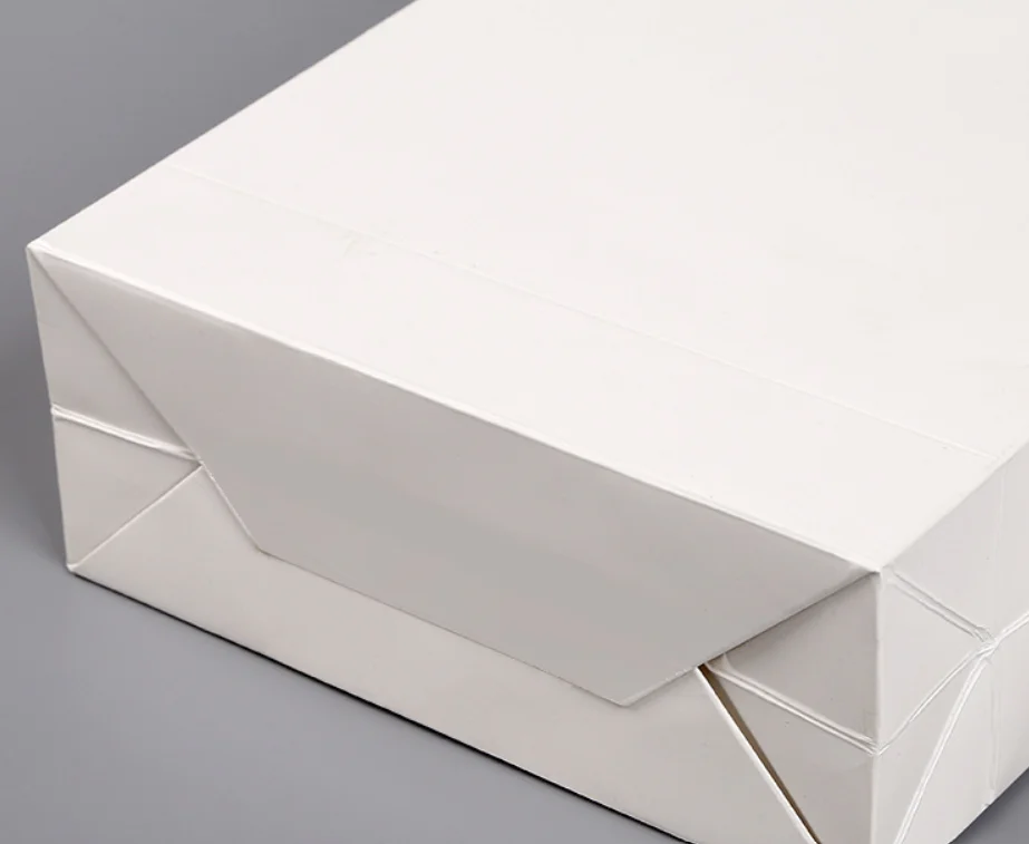 Экологичный белый черный пакет из крафт-бумаги 250 г/м2 сумки для покупок подарочной бумаги с логотипом