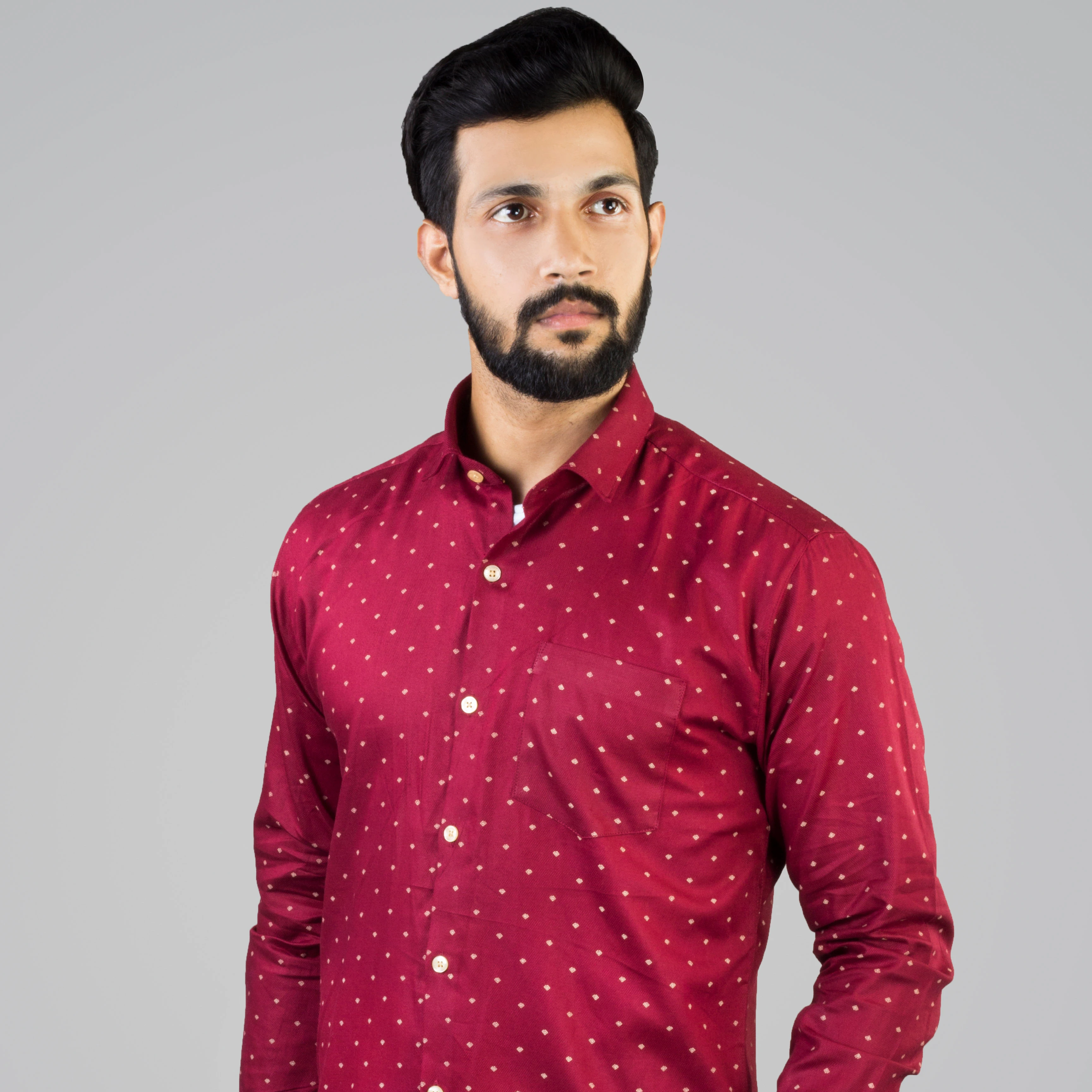 
Рубашка мужская с воротником на пуговицах, 100% хлопок 