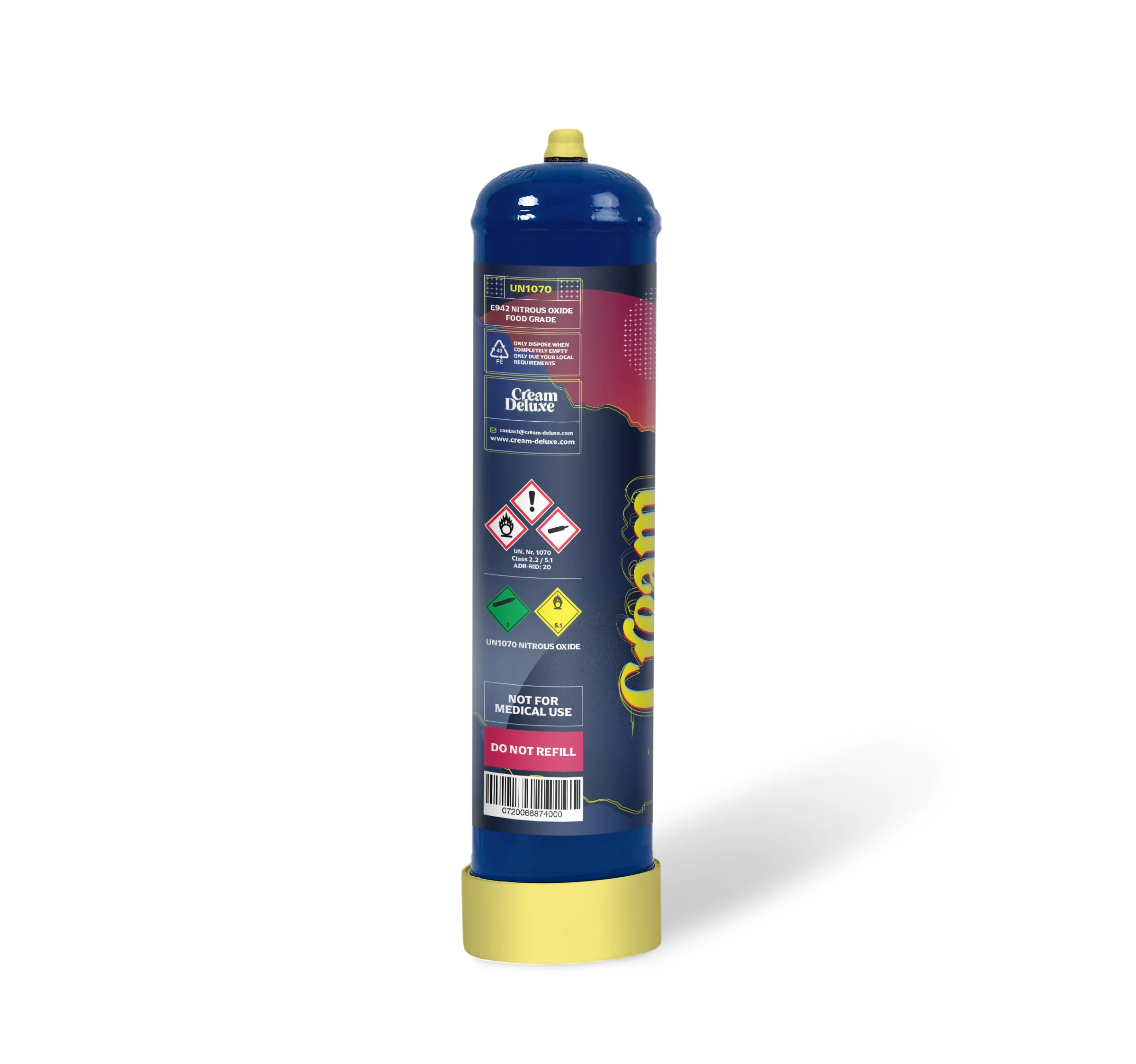 Эксклюзивная распродажа, зарядные устройства для взбитого крема 580 г N2O оксид азота