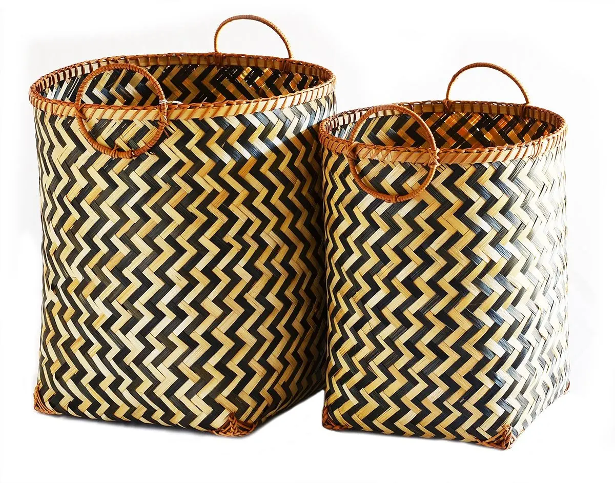  Дешевая вьетнамская плетеная бамбуковая корзина экологически чистая для пикника