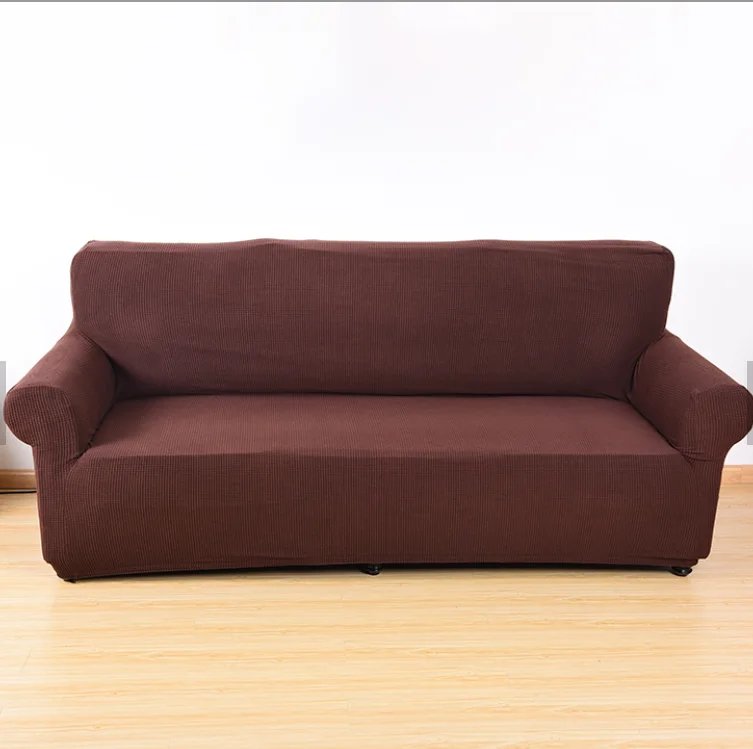 High quality Comfortable Feel Wholesale Suede Fabric Full Set 3pcs Sofa Cover With Plain Basic Style Exported From Vietnam