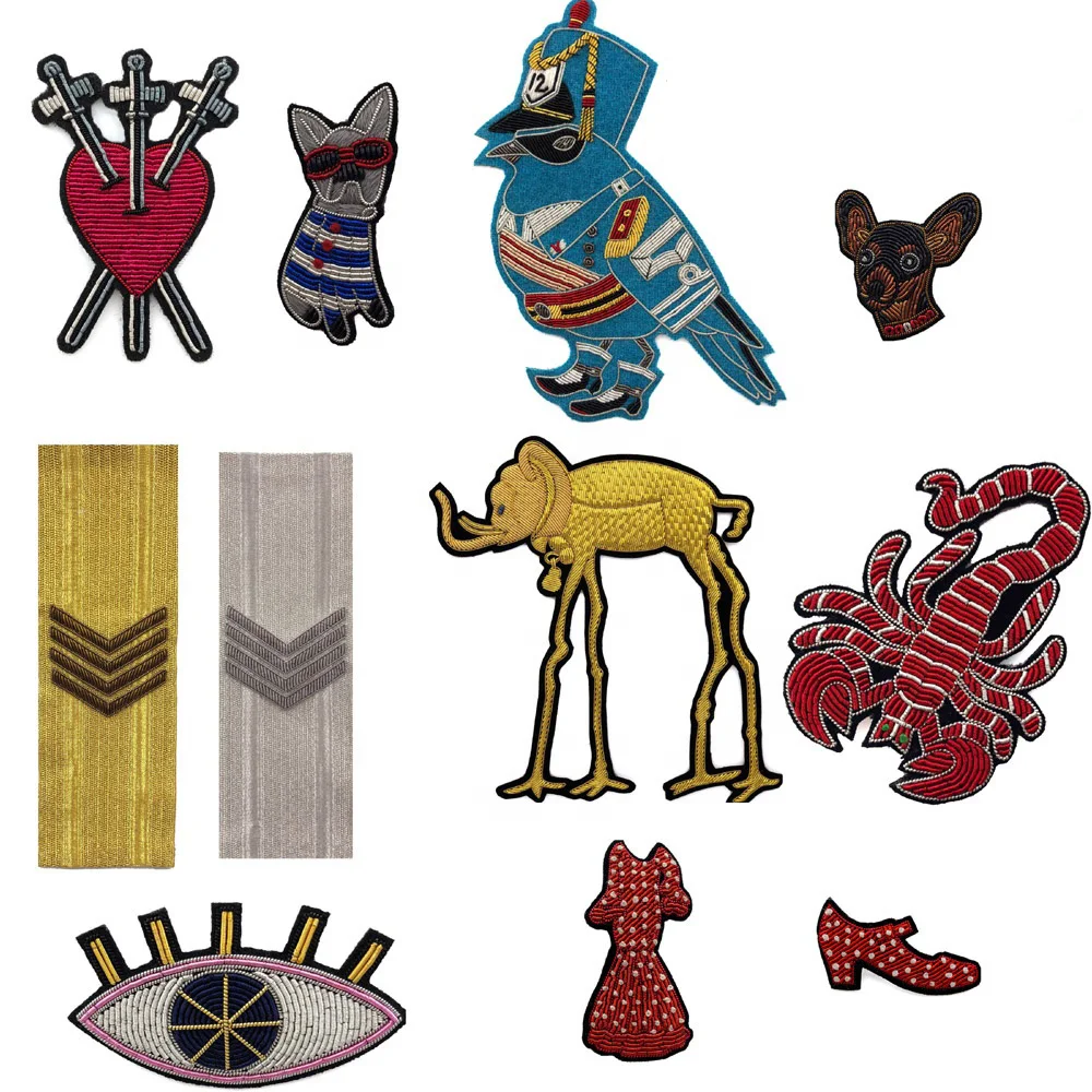 Customized brooch/Fashion High Quality Hand Embroidered brooch/ Best Quality Custom Made Hand Embroidered Badges Work