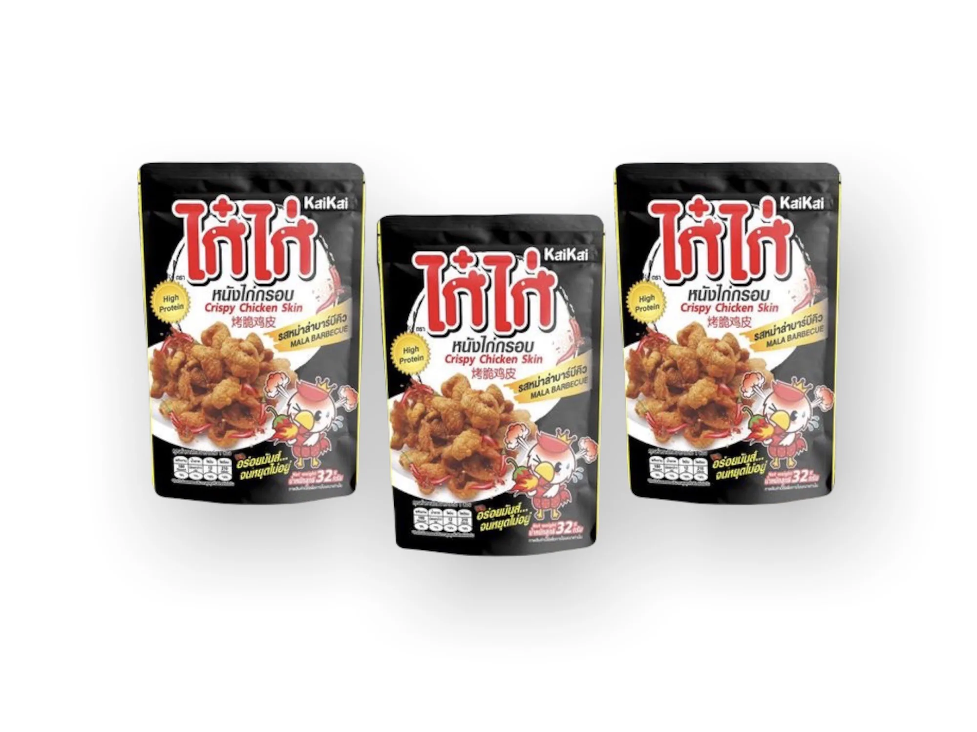 Хит продаж хрустящая куриная кожа Mala со вкусом барбекю закуска из Таиланда
