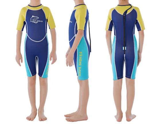 child wetsuit kids youth baby short swimsuit diving suit OEM