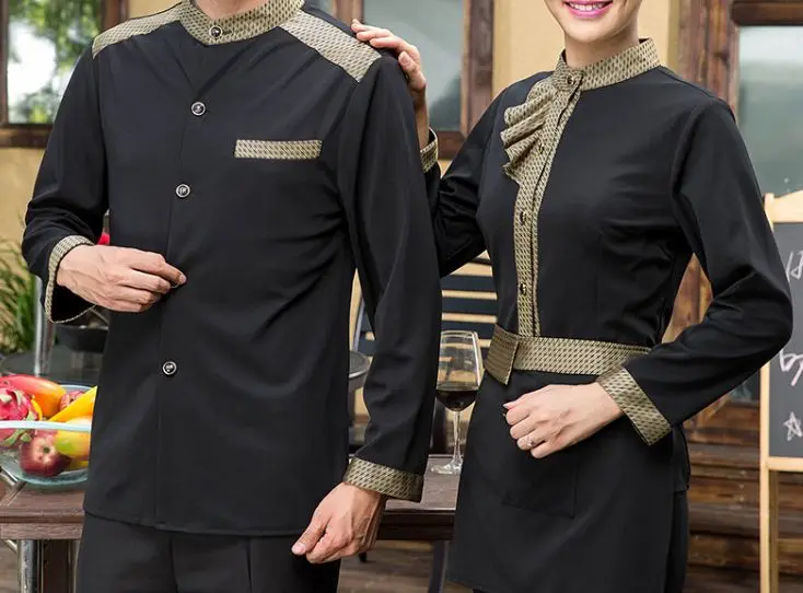 Cheap Price High Quality  Restaurants Service Uniforms or Catering staff Hotel Concierge wears clothing in Cotton Twill fabric