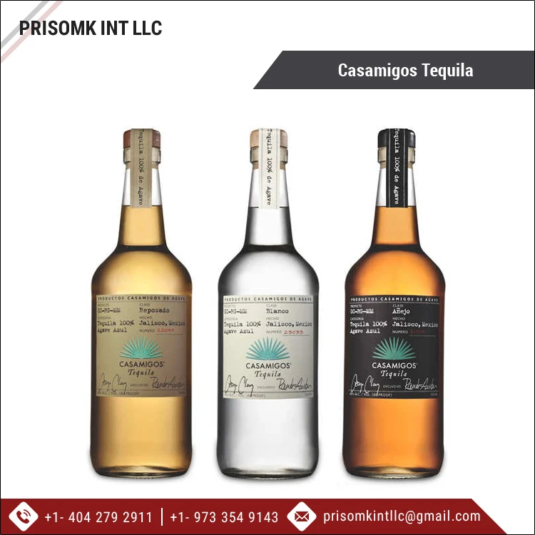 Agave Flavored 43% Alcohol Content Alcoholic Beverage Casamigos Tequila 700ml Bottle for Wholesale Purchase