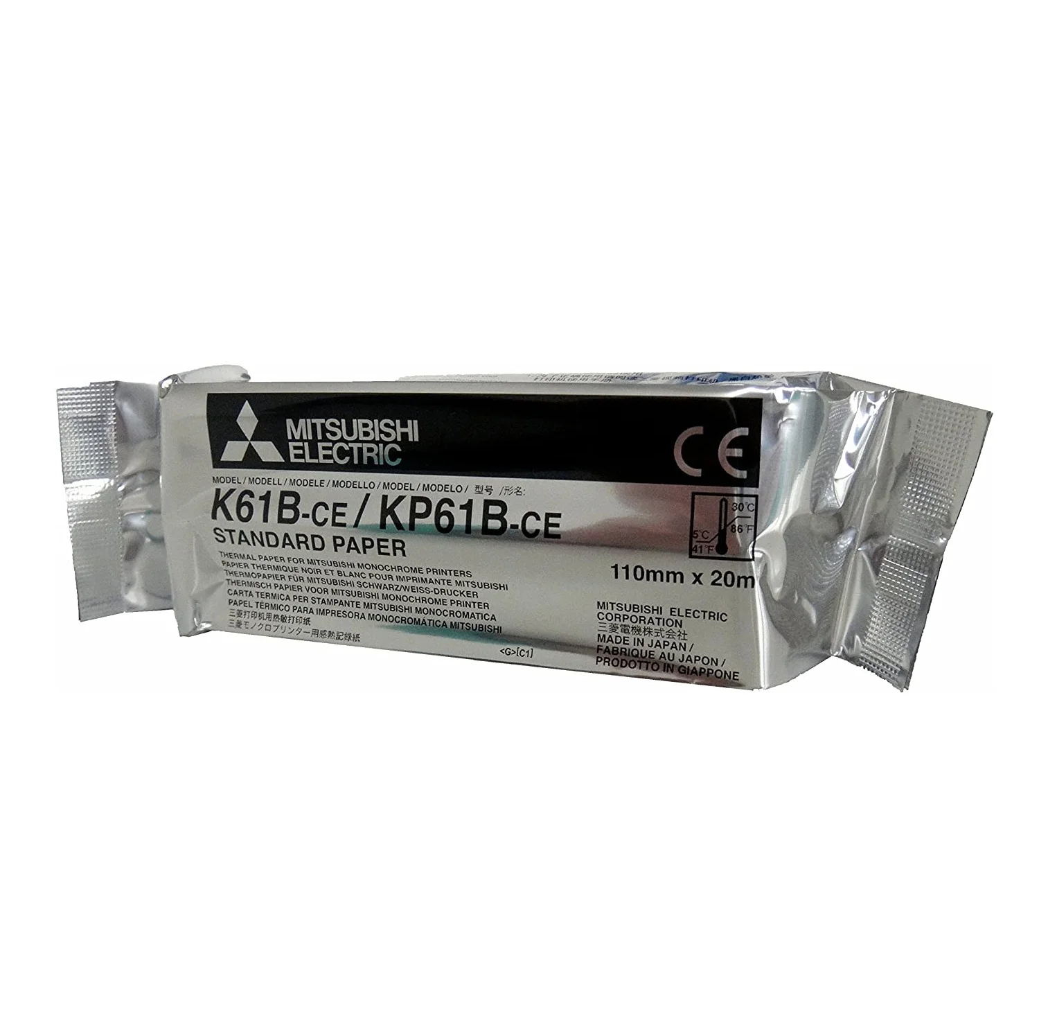 Оригинальный Mitsubishi K61B-CE/ KP61B-CE комплект термобумага для медицинский принтер-A6-110 мм x 20 м-4 шт.