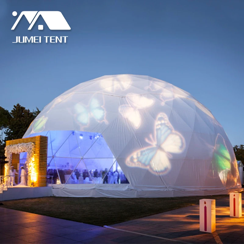 10m - 60M 360 Degree Projection Mapping Screen Cinema Geodesic Dome Tent for product launch events