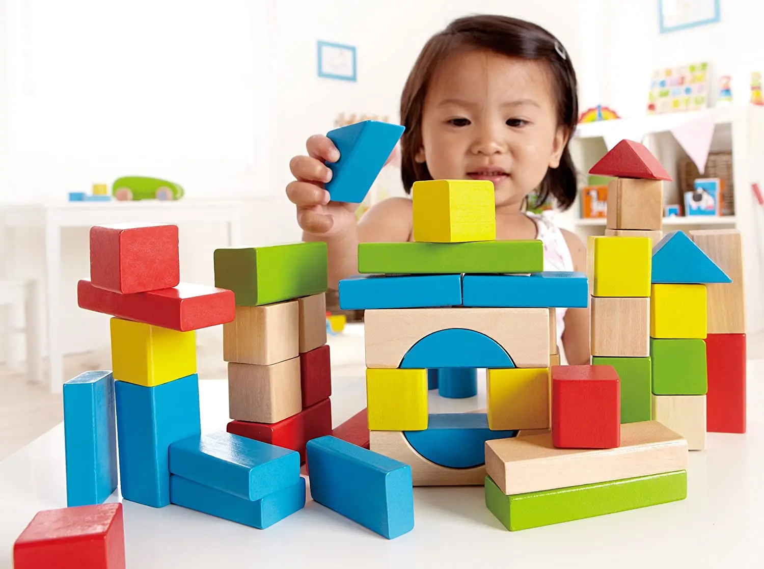Stacking Wooden Block Educational Toy Set for Toddlers