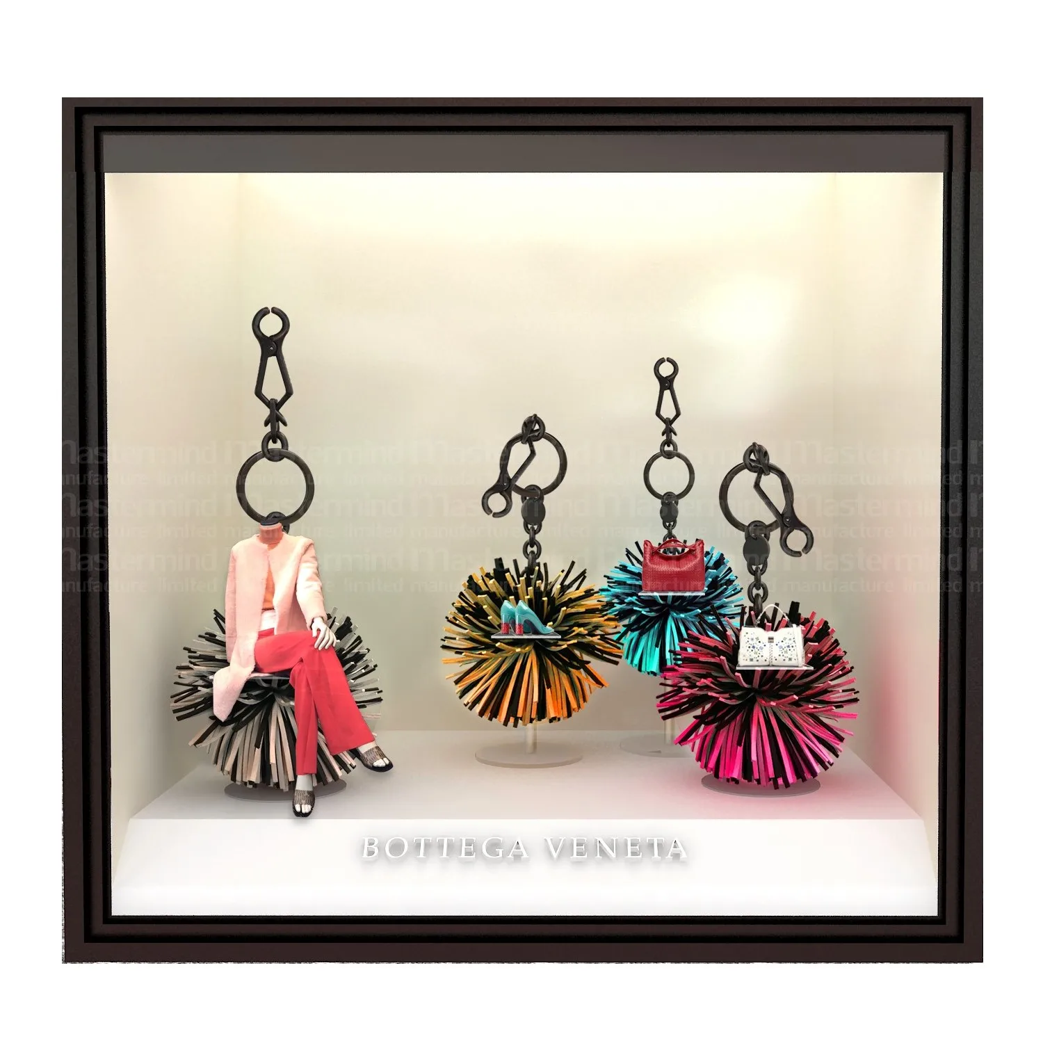 3D Design Advertising Photography Props with Mannequin Visual Merchandising Window Display for Brands Retail Shop Store