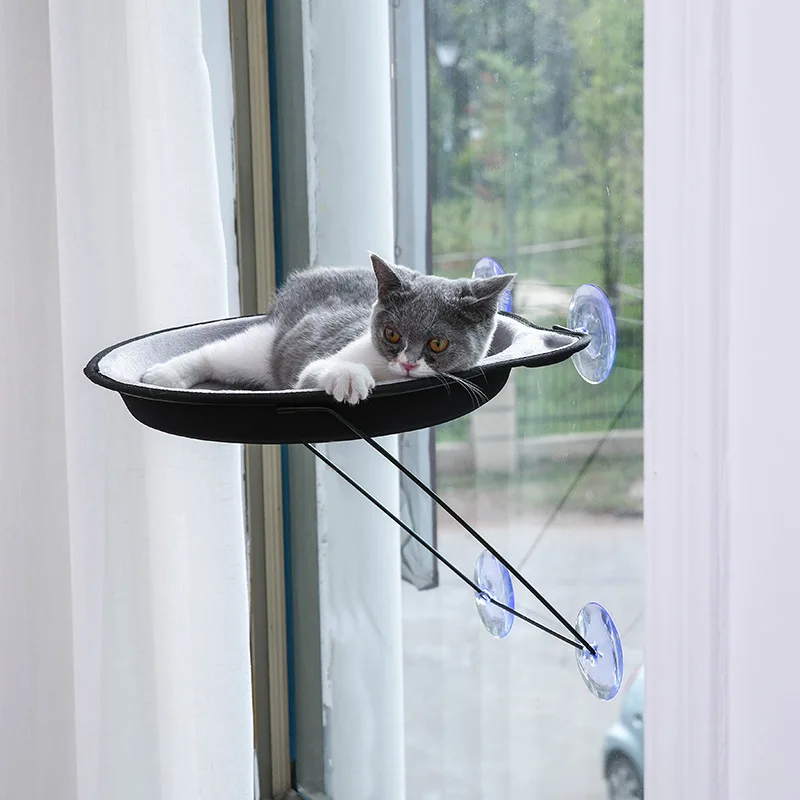 Cat Sucker Windowill Nest Pet Hammock semi-Circular Sucker with Cushions Cat Toy