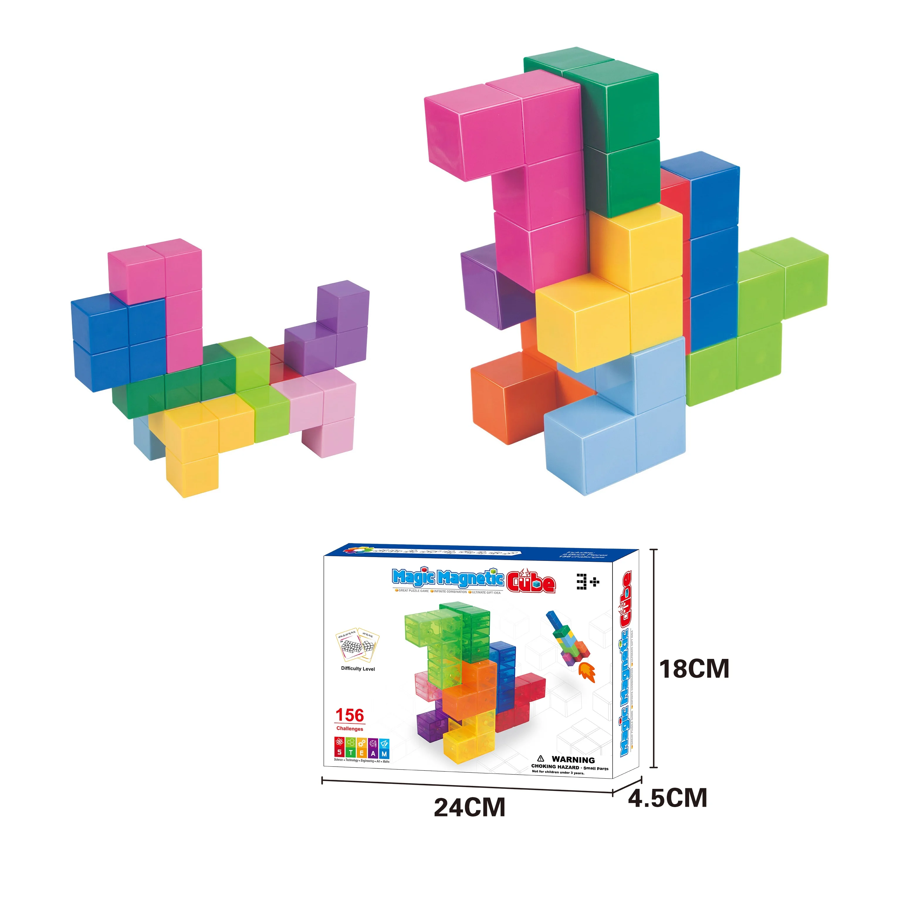 Magnetic Blocks 3D Educational Toys for Children Intelligence Development DIY Building Block Puzzles