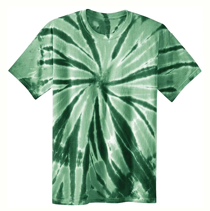 
ODM designs breathable Easy wear custom neck Multi colored high-quality printed and embroidered Tie dye T-shirt 