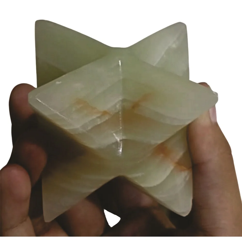 High Quality Natural Onyx Handmade Merkaba Showpieces Polished OEM Gemstone Healing Crystal Craft from Pakistan.