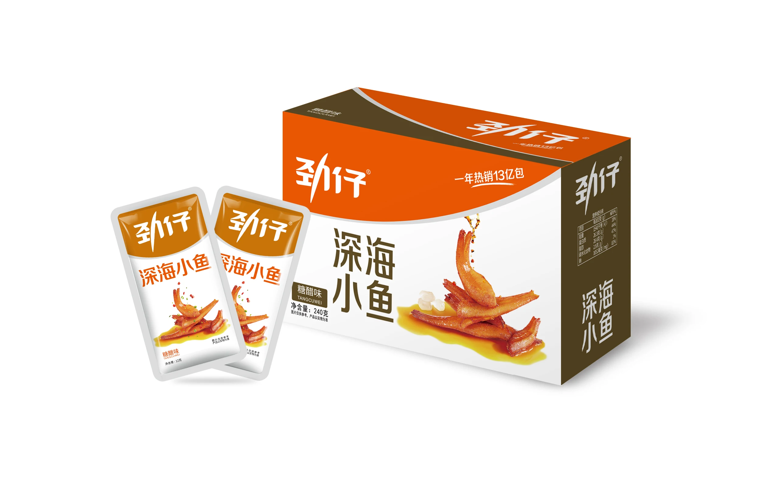 Китайские сушеные морепродукты закуски JINZAI острый жареный анчоус