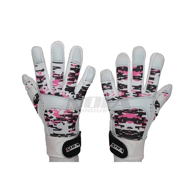 Pro Softball Glove Sports Baseball Batting Gloves for Adult Boys Girls Youth (Blue/Gray/White Digital Camo) Youth Small