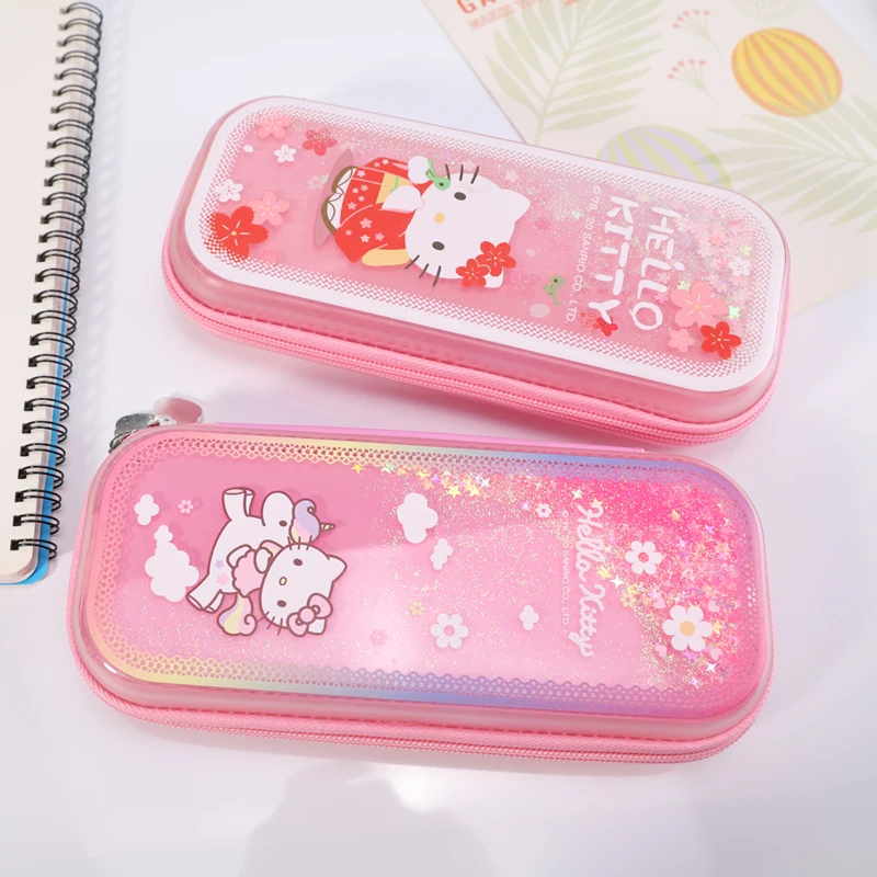 Пластиковый милый многослойный пенал TOPSTHINK Hello kitty с сыпучим