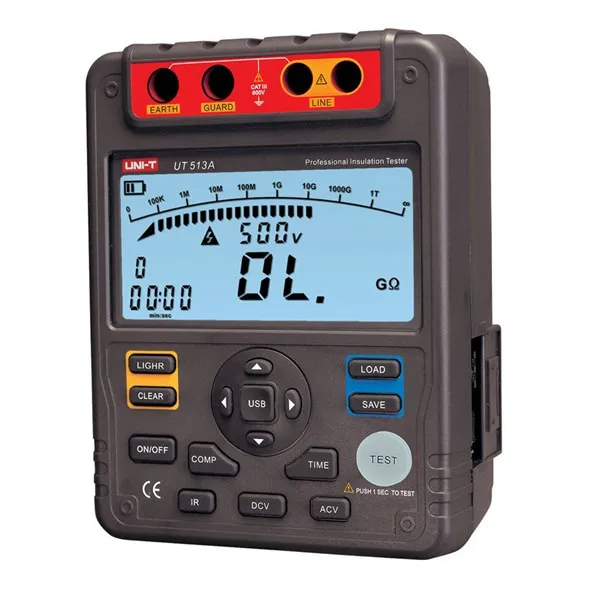 UNI-T UT513A тестер сопротивления изоляции AC/DC напряжение 500V-5000V