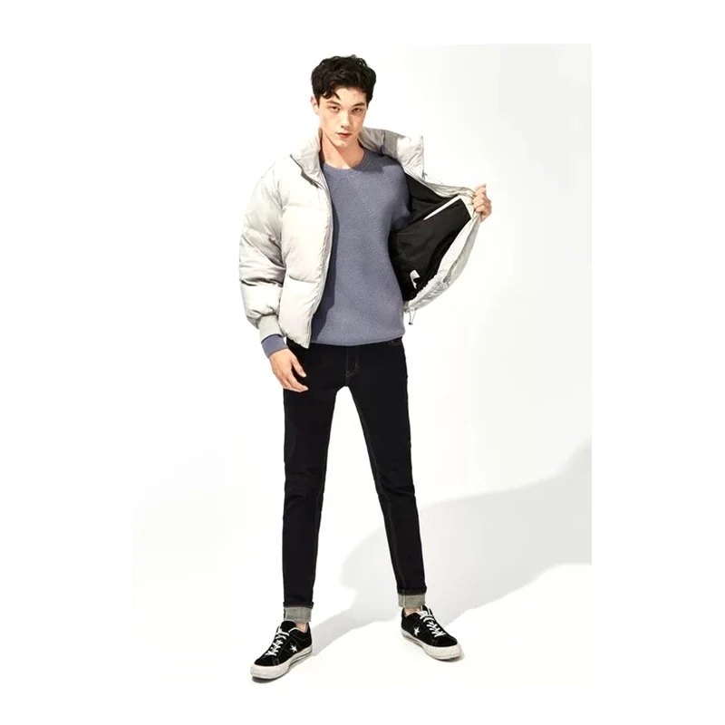 New Wholesale Custom Made Cold Weather Winter Bubble Puffer Coat Men Crane Down Jackets