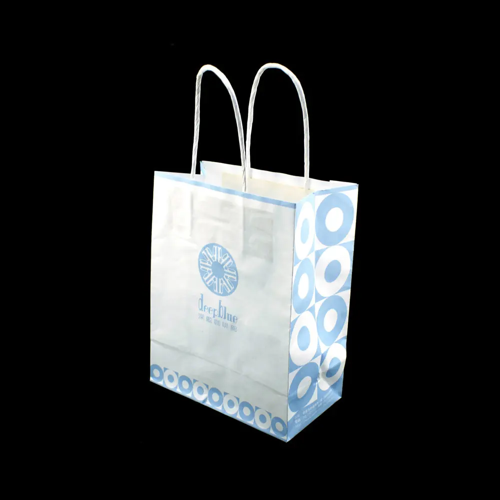 Custom Logo Printed Natural Kraft Paper Bags