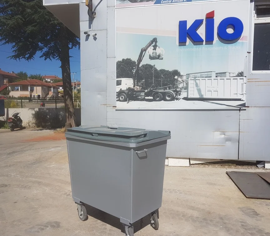 1100 liter metal plastic Lid garbage bin