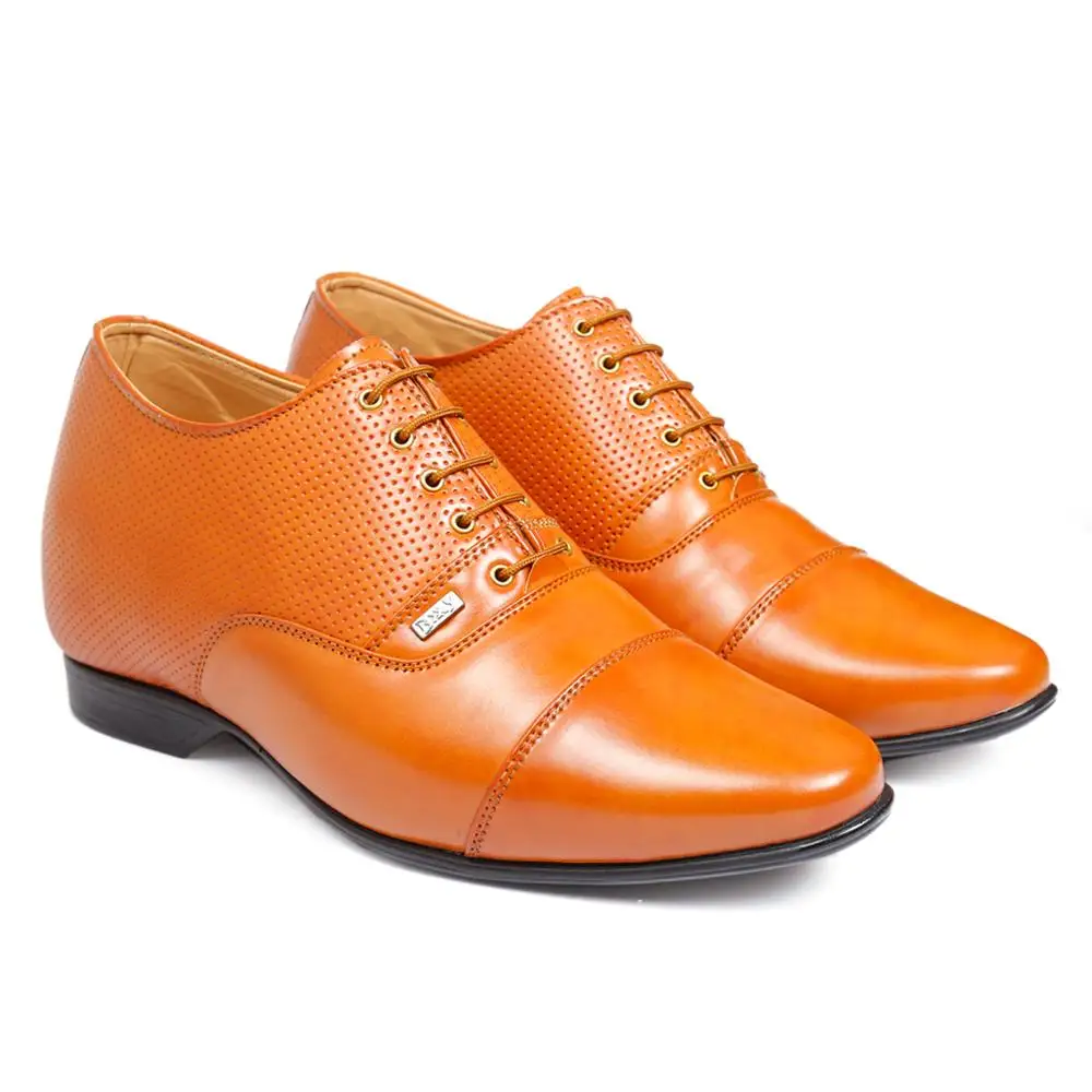 
High quality height increasing delicate hand stitches pu soles men elevator shoes 