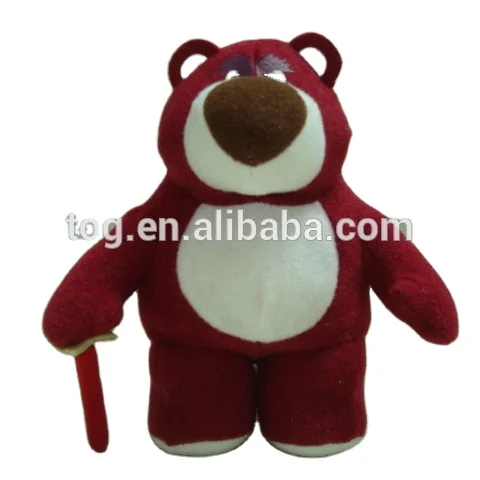 
Custom Made Cartoon Cute Red Cartoon Plush Animal Bear Toy PP Cotton OEM Bear 