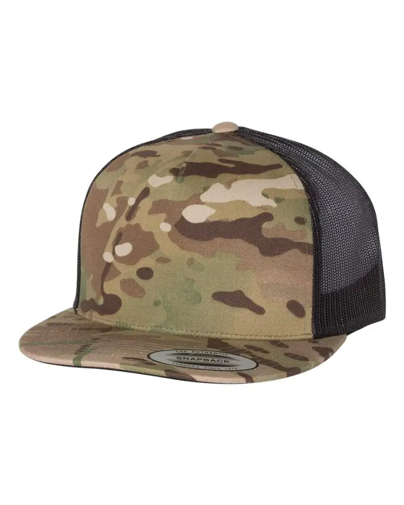 Flat Bill Trucker Cap Camouflage