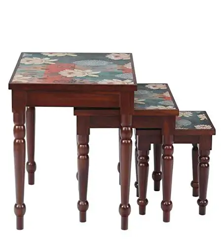 Набор из 3 столов/табурет с принтом для роскошной домашней мебели центральный стол боковой современной гостиной