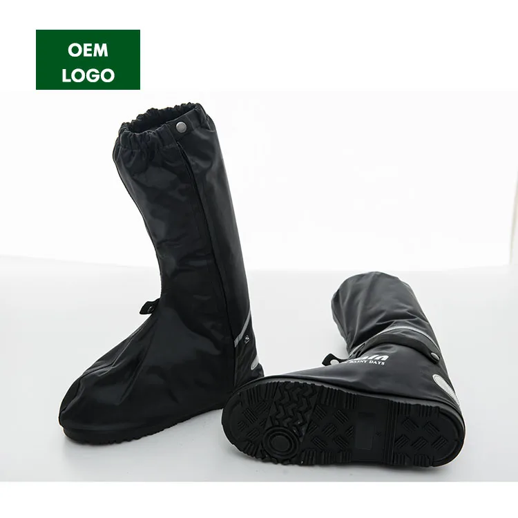 Brand logo motorbike rider plastic rubber boot cover for rain