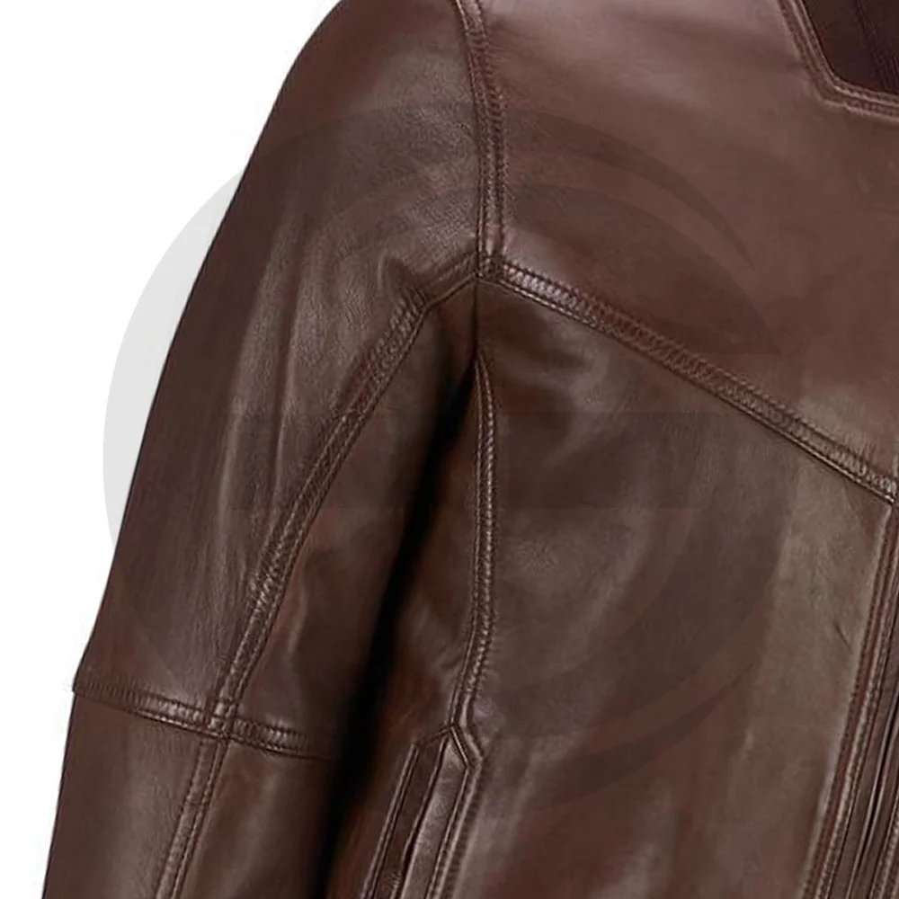 Men Genuine Leather Jacket Custom Made Fashion Leather Jacket