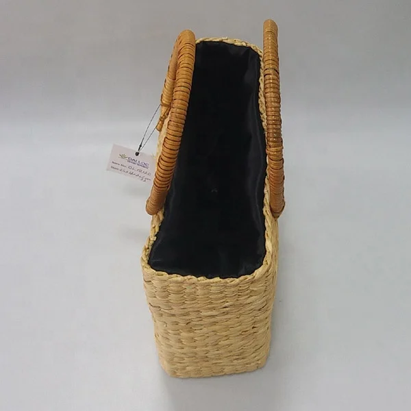 Vietnam manufacture wholesale woven handicraft water hyacinth eco bag high quality best price