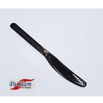 Factory Hot Sale Camping Cutlery Set Industrial Kitchen Black Disposable Polypropylene Plastic NKPP13 KNIFE