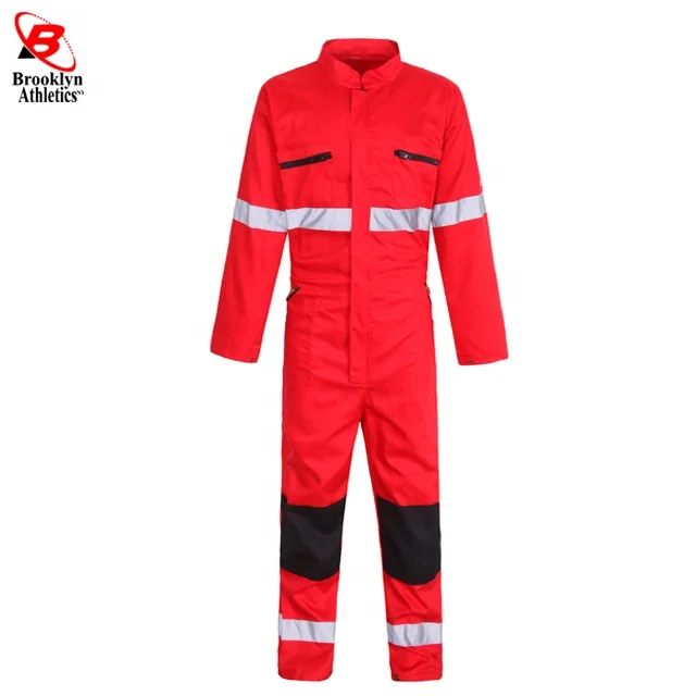 Cotton workwear work industrial hi vis construction worker coveralls