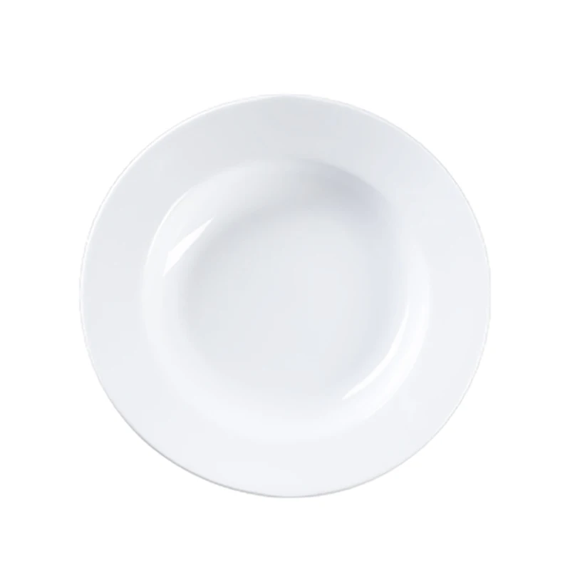 OEM Deep dish round dinner plates porcelain tableware for home high quality hotels and restaurants