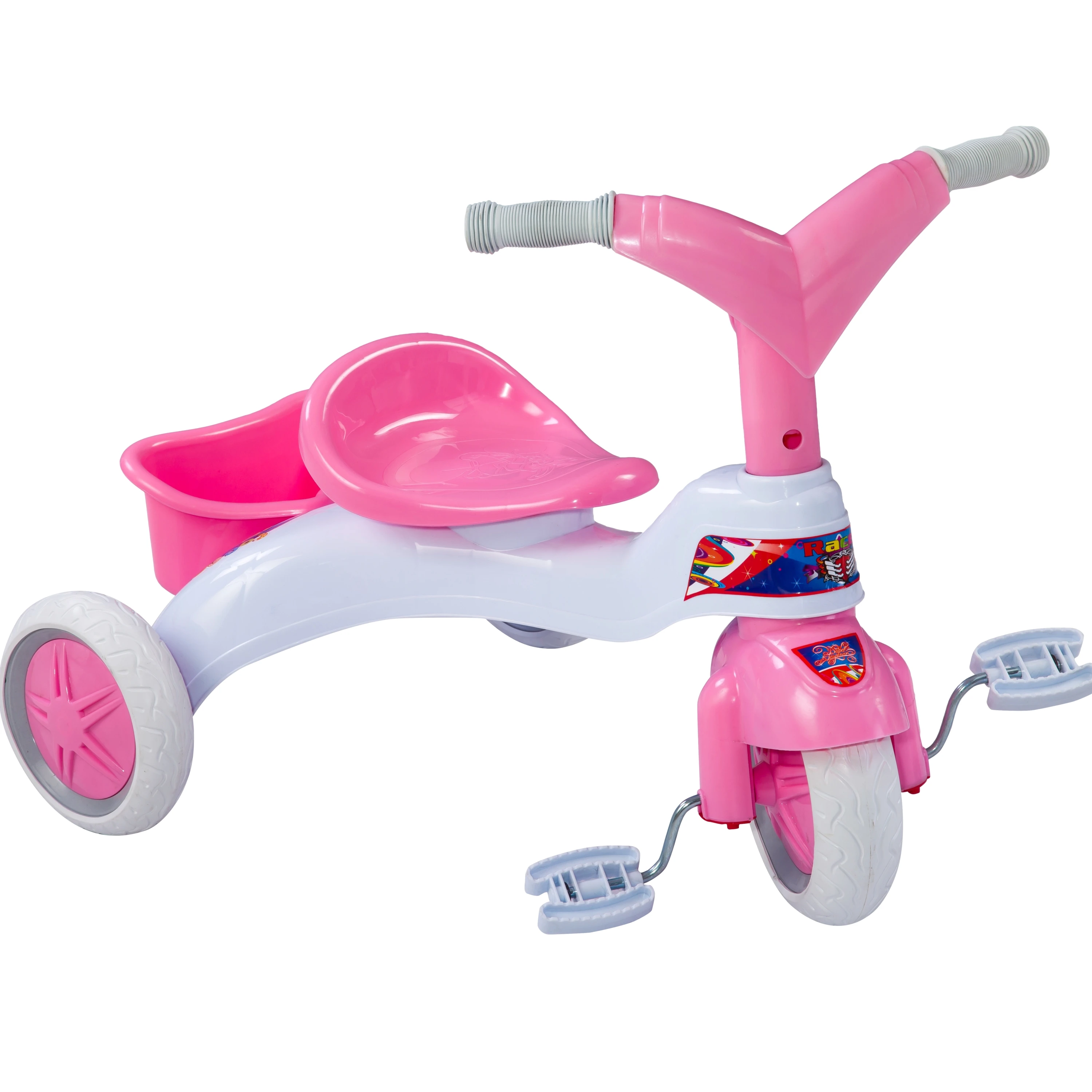 Plastic Tricycle for Kids Baby Child 2-5 Years Bike For Home Slient Soft Wheels Ride On Bike Easy Asseble New Trendy Model