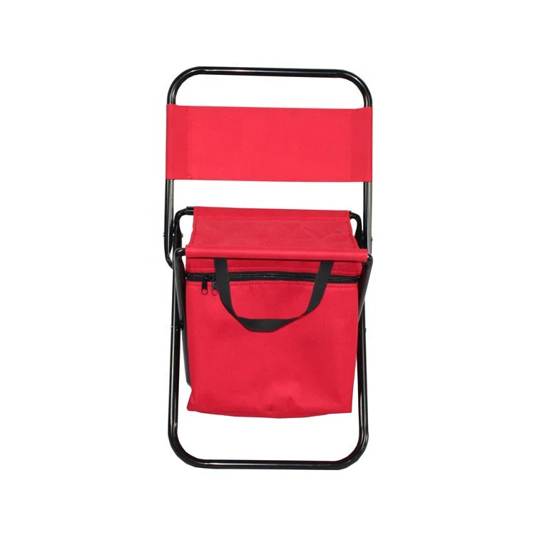HE-126,Cheapest Folding Camping Chair Stool with Cooler Picnic Bag for Outdoor Fishing Travel Beach BBQ With Customized Logo