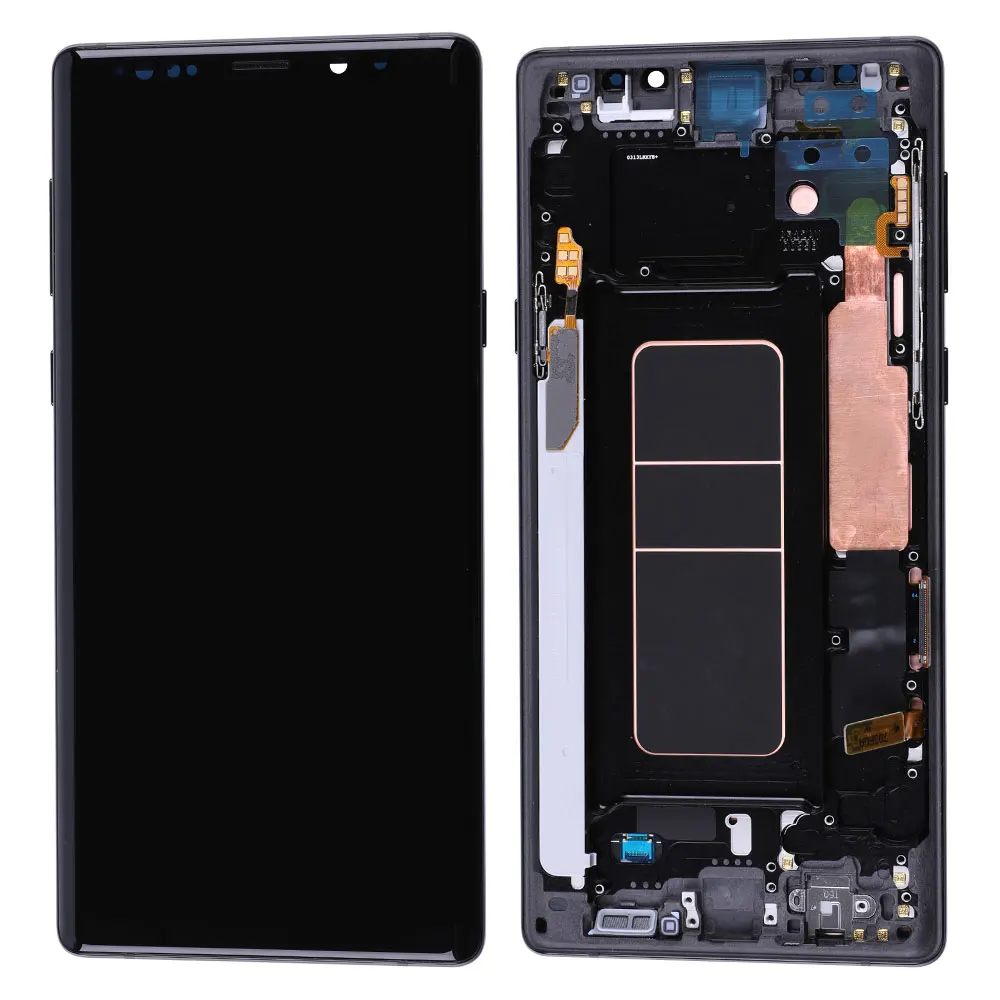 For Samsung LCD AMOLED Screen with Frame For Samsung Note 4 Note 5 Note 8  9 10 Plus N20 Ultra 10 Lite OLED