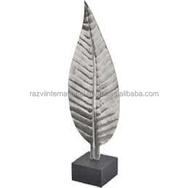 Leaf Sculpture Metal Aluminium Marble base Outdoor Latest Design