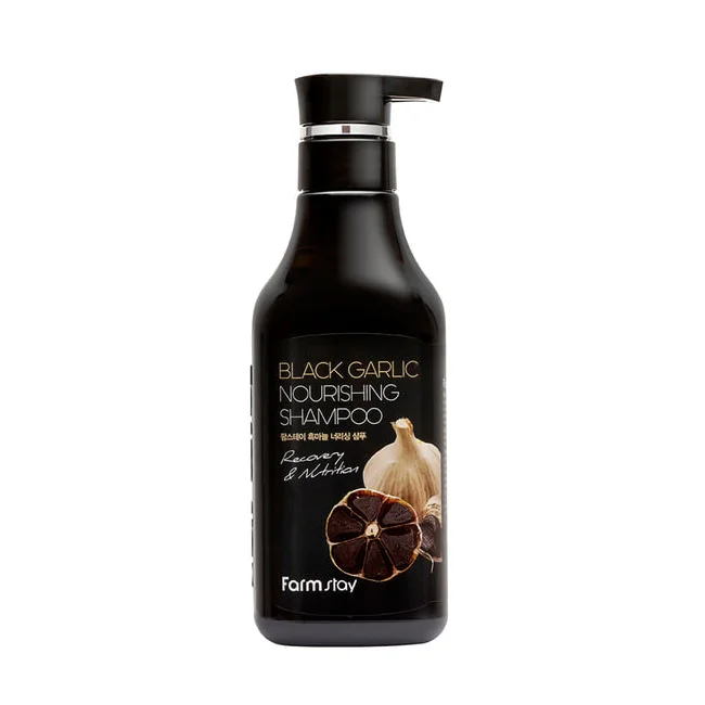 FARMSTAY BLACK GARLIC NOURISHING SHAMPOO - CPNP made in Korean Cosmetic - Help prevent hair loss Hair Repairing Nourishing