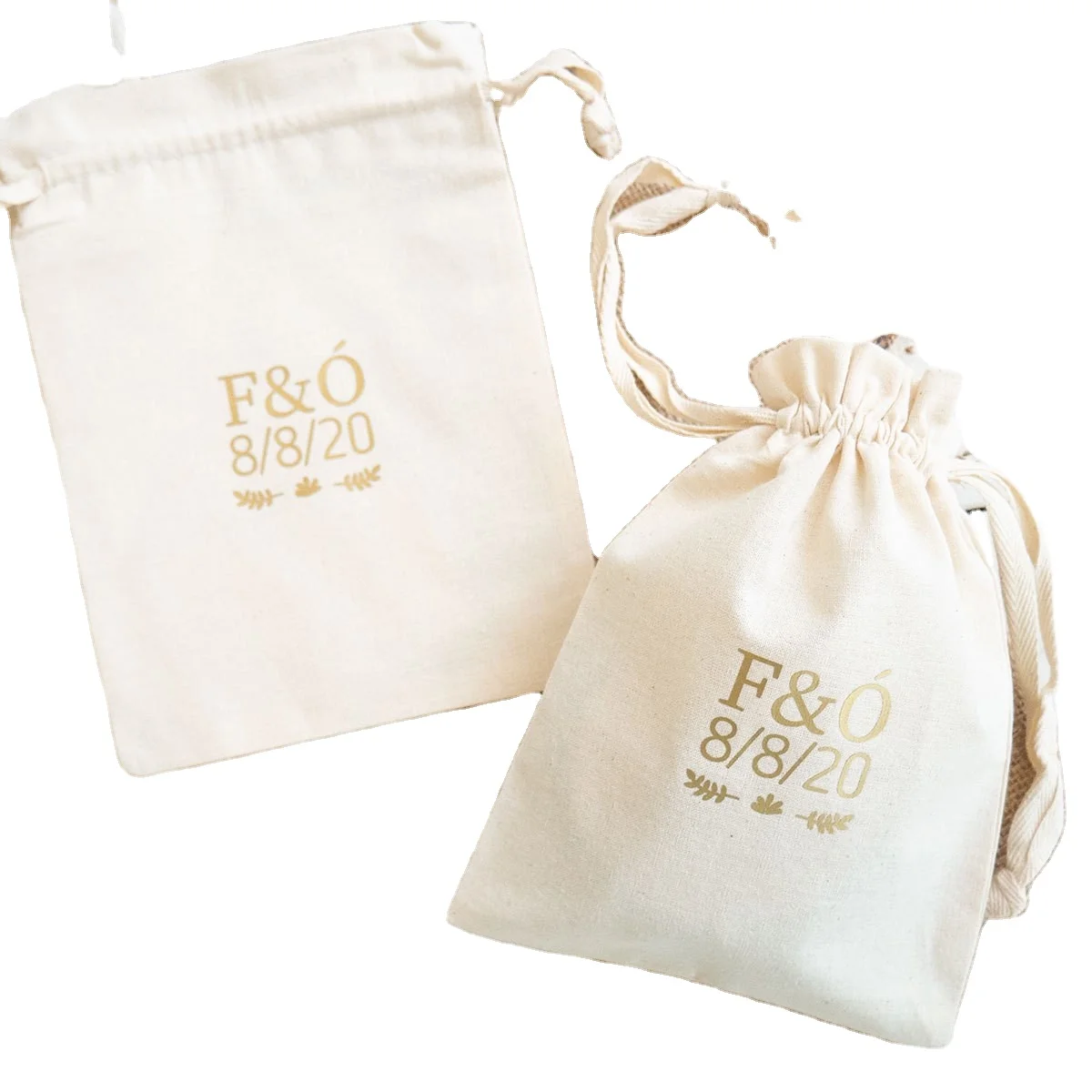 Custom cotton drawstring packaging bag large size Custom printed bag cotton organic organic cotton mesh produce bag