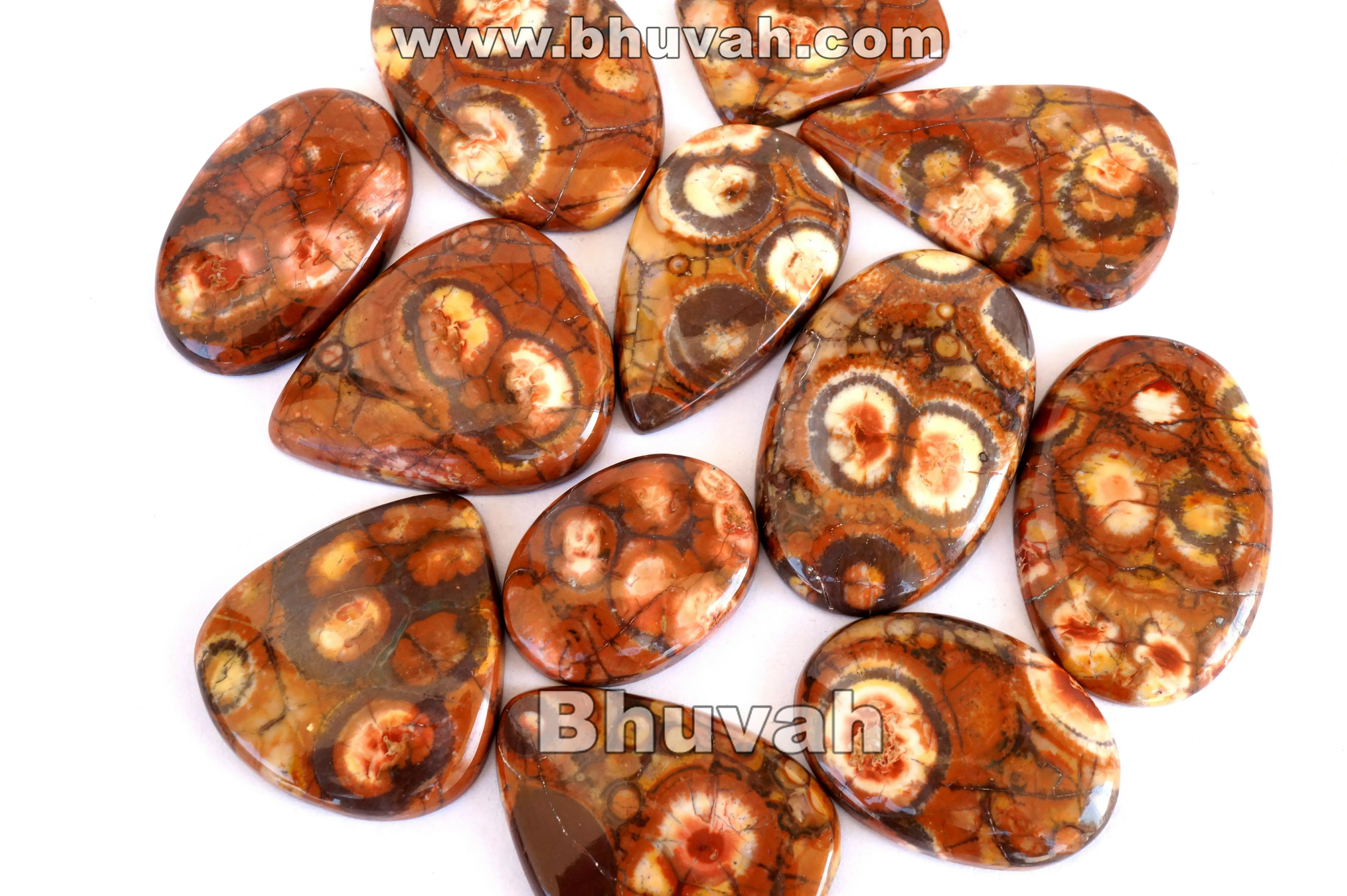 Bird Eye Jasper Gemstone Cabochon Stone Beautiful Pieces