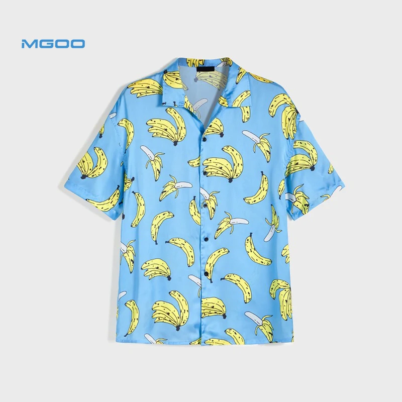 MGOO милый стиль фрукты бананы мультфильм цифровой печати новый модный вискоза