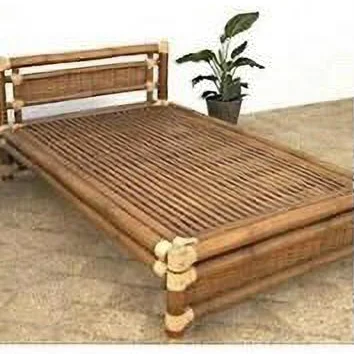 Вьетнамский стиль, настоящая бамбуковая двуспальная кровать от профессионального завода по самой низкой цене, Индивидуальный размер для украшения спальни