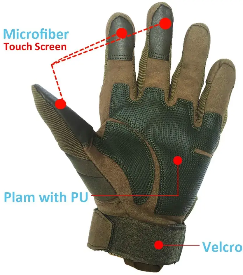 Motorbike powersports riding hiking climbing and shooting gloves with high quality material and custom designing on wholesale