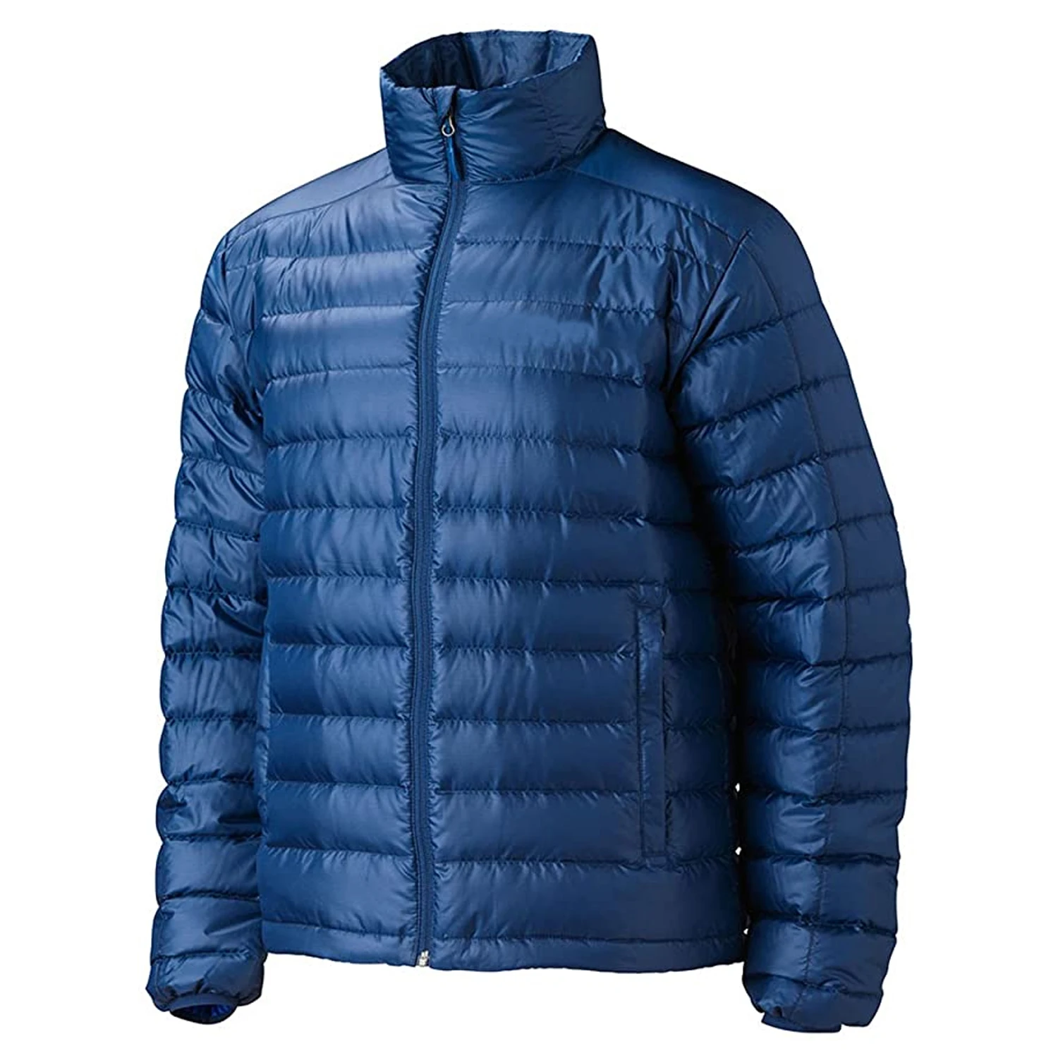  Новейший стиль низкая цена обычная бежевая мужская повседневная куртка-пуховик на молнии с длинным рукавом для зимы