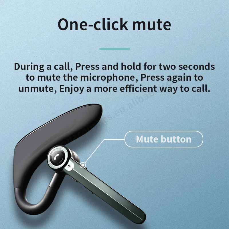 In stock super battery business earhook headphone handsfree driving wireless earphone waterproof sports headset with microphone