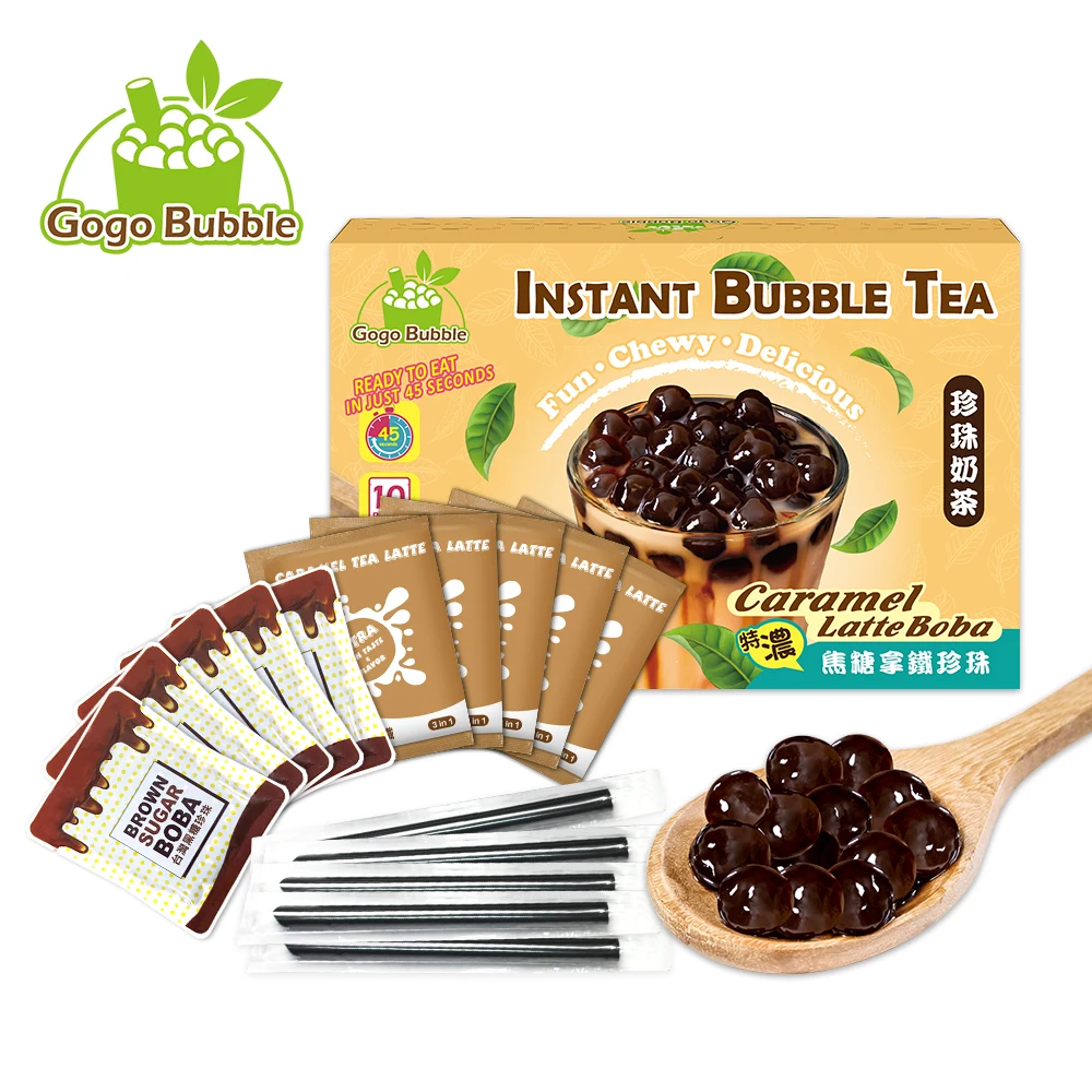 Taiwan Black tapioca pearl instant boba tea kits